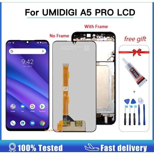 6.3" For UMIDIGI A5 PRO LCD Display with Touch Screen Digitizer Assembly Replacement For UMI UMIDIGI A5PRO lcd with Frame