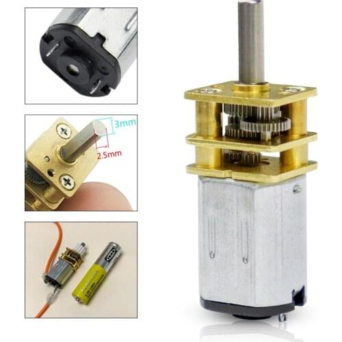 1pc Mini DC Motor 50/100/200/300R/1000RPM N20 Micro Speed Gear Motor DC 6V 12V Gear Motor Gear Reducer Motor for Car Robot Model