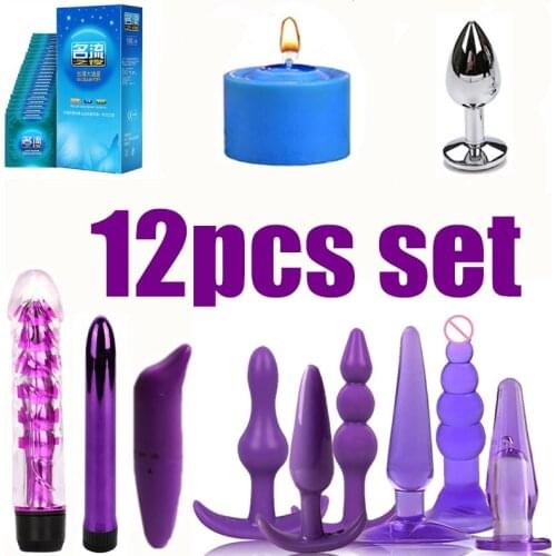 12PcsSet Silicone Butt Plug For Beginner Anal Plug Adult Anal Erotic Toys For Men Women Gay Prostate Massager Sex Products