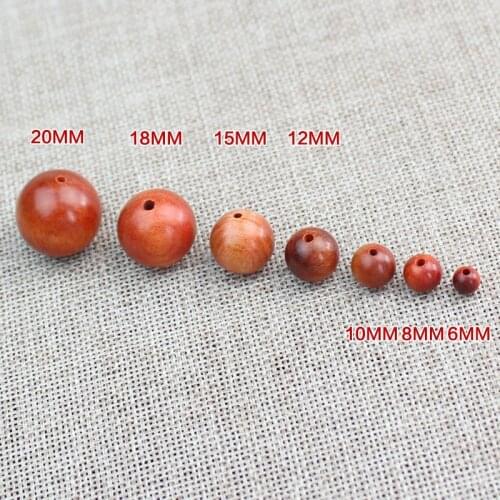 20pcs/lot High Quality Indonesian Dracaena Wood Beads 6-20mm Ornament Wooden Spacer Charm Beads DIY Bracelets Jewelry Making