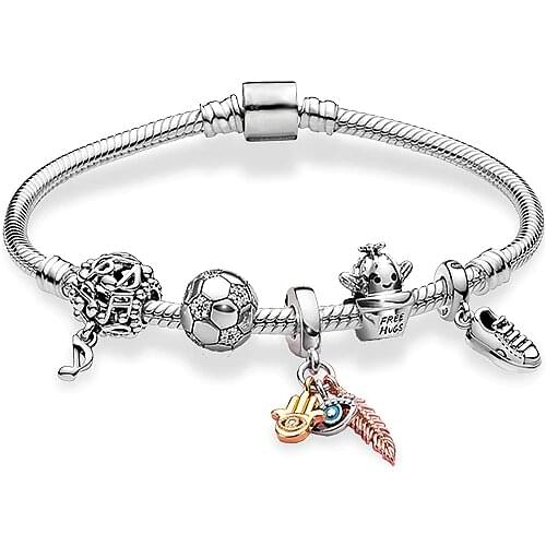 2020 New Fashion Mothers Day Dream Chasing Journey 925 Silver Bracelet ZT0580 Set Girlfriend Romantic Gift