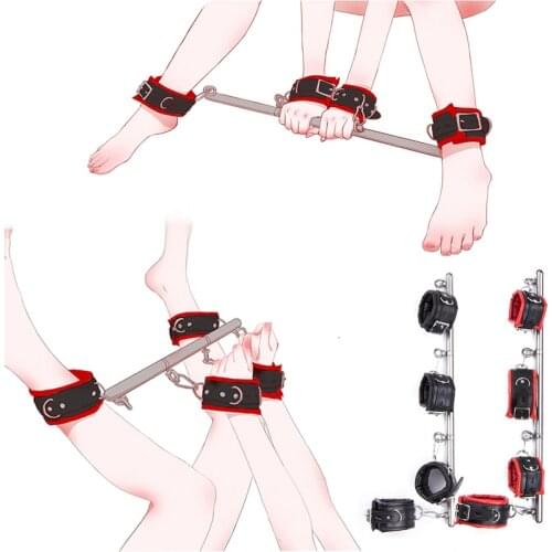 Bdsm Bondage Removable Stainless Steel Spreader Bar Sex Slave Hand Cuffs Ankle Cuff Open Leg Restraint SM Cosplay Couple Sex Toy