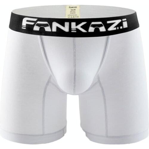 Long Boxers Men Boxer for Men Cotton Soft Breathable Mens Underwear Men Boxershorts Male U-convex