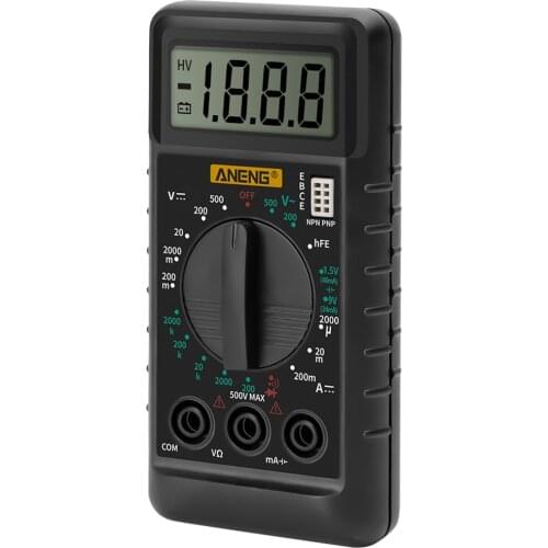 DT-182 Digital Mini Multimeter DC/AC Voltage Current Meter Handheld Pocket Voltmeter Ammeter Diode Triode Tester Multitester