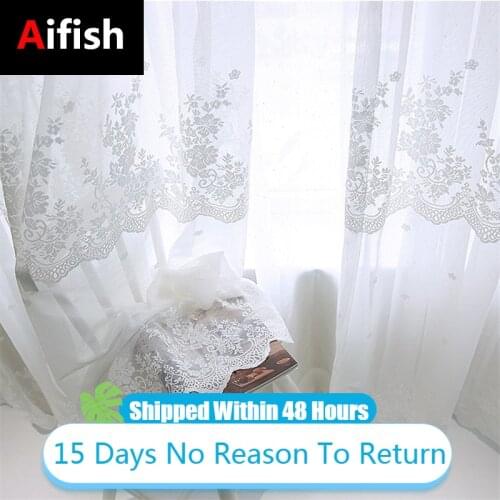 European White Lace Finished Sheer Tulle Curtains For Living Room Bedroom Window Tulle Curtain Drapes Serape Home Decor Rideau 6