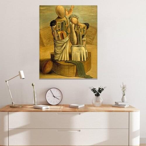 De Chirico La commedia e la tragedia 1926 Canvas Painting For Living Room Home Decoration Oil Painting Canvas Wall Art Painting