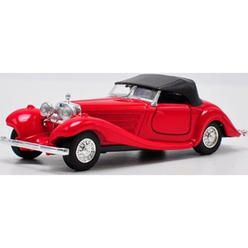 WELLY 1:36 Mercedes-Benz 1936 500K Classic Alloy Car Model Simulation Collection Toy Pull-back Vehicle Gift Collection