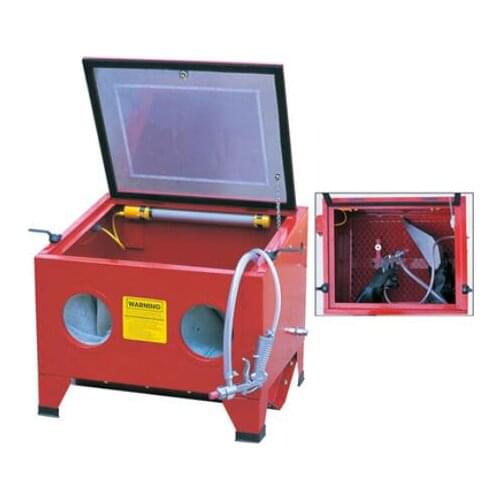 Mini sandblasting cabinet, 90L sandblaster with sand blasting gun