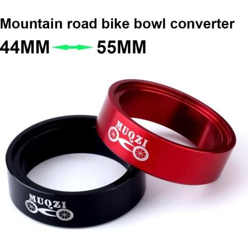 MUQZI Aluminum Alloy Bike Fixed Gear Taper Frame Conical Head Tube Bicycle Bowl Converter 55mm to 44mm Bicycle Accessories