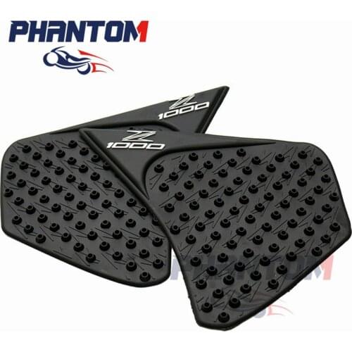 Motorcycle Decal Sticker Black Fuel Tank Traction Pad Anti Slip Pads Side Gas Knee Grip Protector For Kawasaki Z1000 2014-2016