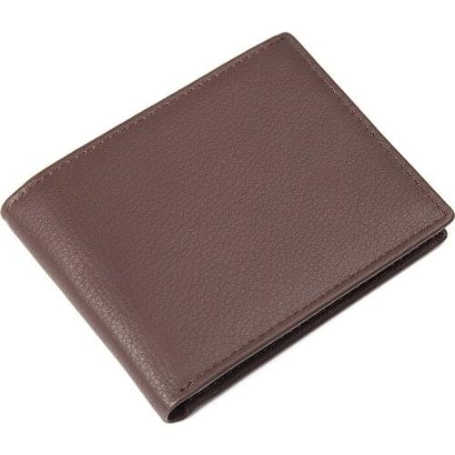 New Mens Short First Layer Cowhide Wallet RFID Wallet Business Retro Mens Wallet Multi-card Card Holder Photo Holder