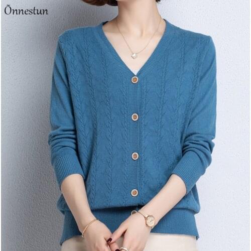 Solid Cardigan Sweater Women New Autumn Spring Long Sleeve Knitted Sweaters Single-breasted Cardigans