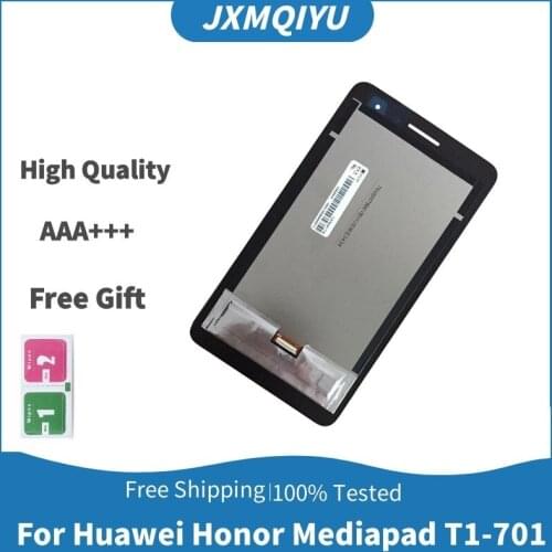 Original T1-701U lcd For Huawei Honor Play Mediapad T1-701 T1-701W display lcd with touch screen digitizer assembly with Frame