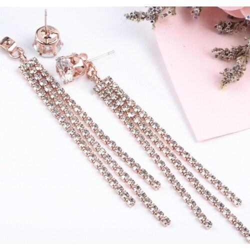 Zirconia Earrings, The New Ladies Punching Rhinestones Accessorie, S925 Allergy-Free Jewelry Needle CORUIXI E182263