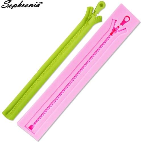Sophronia Zipper Silicone Mold Cake Decorating Tools Fondant Zip Cake Mold For Decoration Sugarcraft Baking Silicona M127