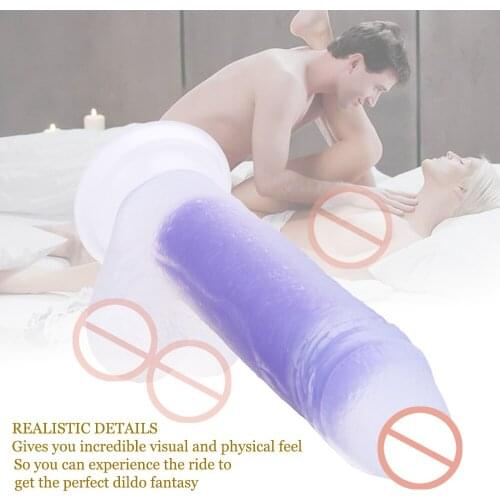 Smart Amethyst Transparent Liquid Silicone Simulation Penis New Technology Male and Female Masturbation Big Dildo