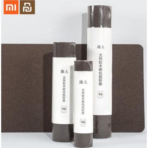 In stock xiaomi mijia natural cork carbonized mouse pad carbonized fragrance stain-resistant waterproof mouse pad Smart home