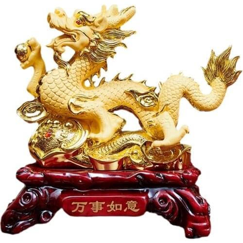 1pc Chinese Fengshui Golden Lucky Money Resin Statue Home Decor Living Room Decorations Opened Birthday Present Ornament Crafts