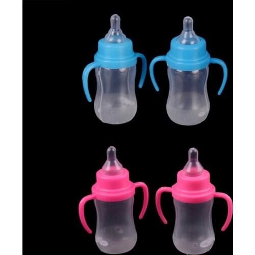 2pcs/set baby doll feeding bottle Dolls Accessories Magic mike bottle feeder nipple for doll toy milk bottle