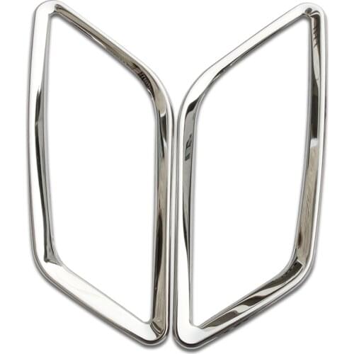 2pcs/set Stainless Steel Ring Outlet Decoration Car Stickers Case For Ford Fiesta 2009-2015