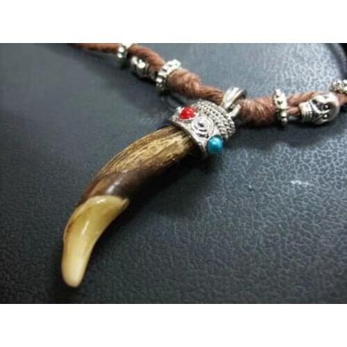 20 pcs Wolf Necklace Men Retro Punk Hip Hop Accessories Club Banquet Jewelry Gift