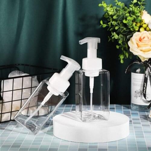 4pcs Foaming Hand Soap Pump Bottle 450ml Clear Refillable Container for Lotion Shampoo Conditioner Bathroom Empty Soap Dispenser