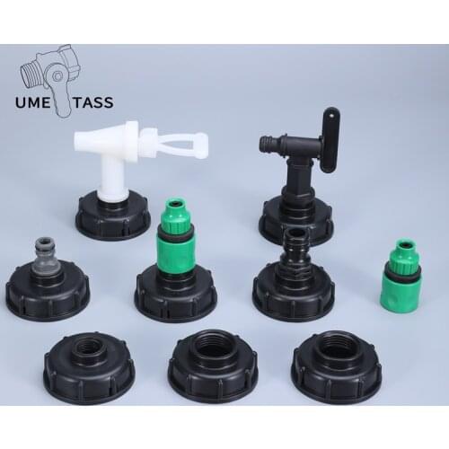 S60*6 IBC tank adapter plastic Garden Tap Valve Irrigation Connector water tank fittings Durable