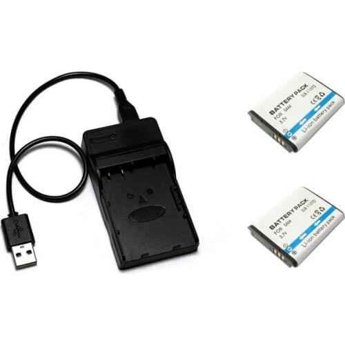 2XSLB-1137D SLB1137D 1137D Battery+USB Charger for Samsung NV40 NV30 NV11 i85 i80 i100 NV24HD TL34HD NV100HD and L74 Wide