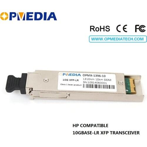 Free shipping!HP compatible 10G 1310nm 10KM XFP transceiver,10G XFP module with duplex LC connector,DDM function optical module