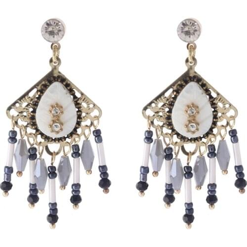 Bohemia Hand Made Tassel Earrings Charms Bead Drop Dangle Pendant Earrings for Women 2018 New Fashion Jewelry Accessories