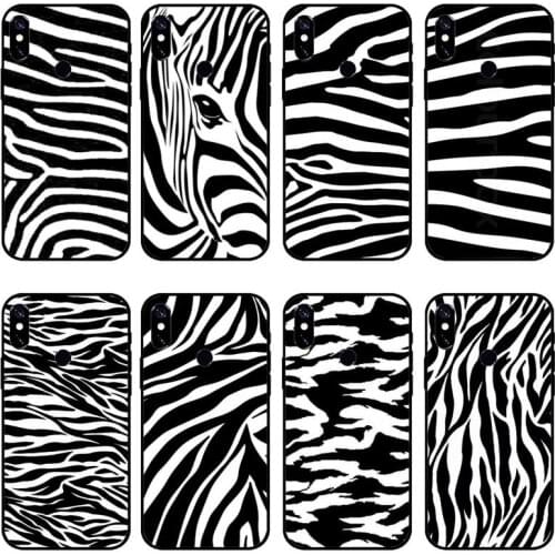 Zebra Striped Black White Anima Phone Case For Xiaomi Redmi note 7 8 9 pro 8T 9A 9S Mi Note 10 Lite pro