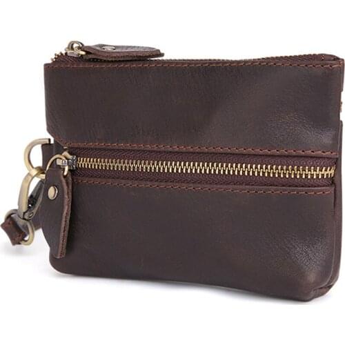 Genuine Leather Car Key Case Keys Storage Bag Wallet In Hand Cowhide Coin Purse