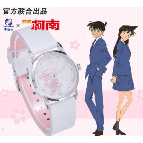 [Detective Conan]Sakura Men/women Anime New Trendy Watch Manga Role Shinichi Ran Action figure Cosplay Gift