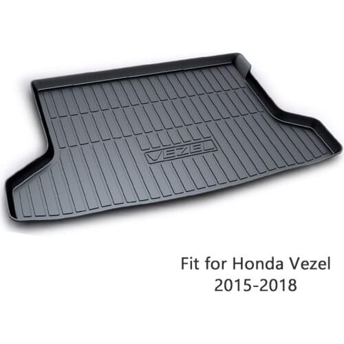 For Honda Vezel 2015 2016 2017 2018 Styling Boot Liner Waterproof Anti-slip Mat Accessories 1Set Car Cargo Rear Trunk Mat