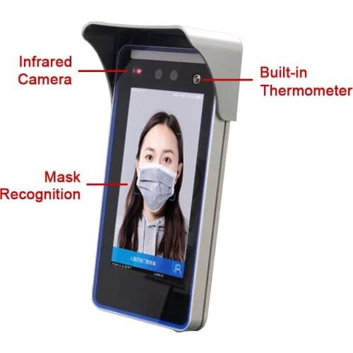 Access Control Camera Face Recognition Face Scanner1080P 7 Inch LED Thermal Camera Human Detect For Entrance Exit