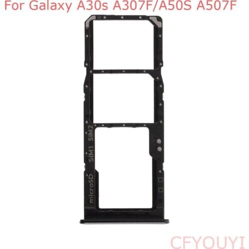 New For Samsung Galaxy A50s A507 / A30s A307 SIM Tray Micro SD Card Tray Holder Slot Replacement