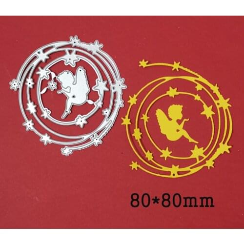Metal Cutting Dies Wreath and Fairy Boy Crafts Die Stencil For DIY Scrapbooking Paper Cards Embossing Die mold template