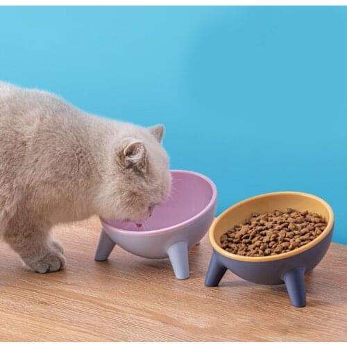 Cat Food Bowl Protect Cervical Spine Dog Food Bowl Pet Double Bowl Anti-overturning Drinking Bowl Cat Feeding Supplies