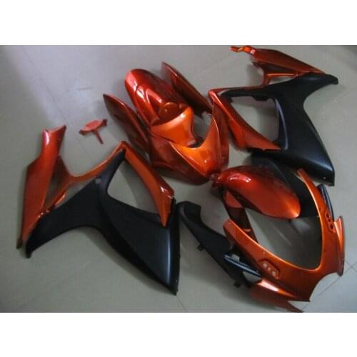 Motorcycle Fairing kit for GSXR600 750 06 07 GSXR600 GSXR750 K6 2006 2007 ABS Orange black Fairings set +gifts SD73