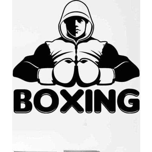 Boxing Glove Sticker Kick Boxer Play Car Decal Free Combat Posters Vinyl Striker Wall Decals Parede Decor