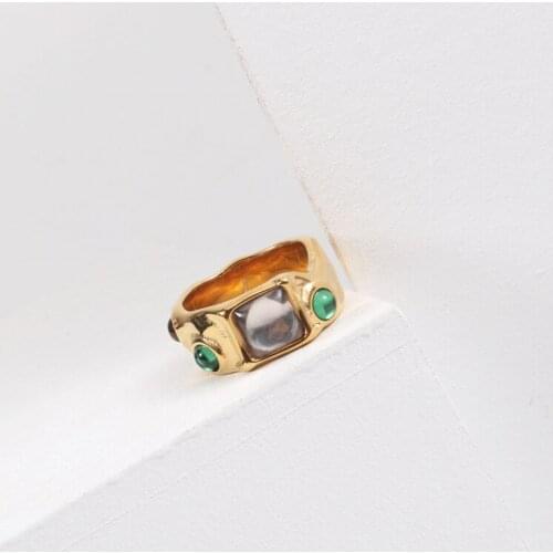 Stainless Steel Trendy Gothic Korean Simple Personality Ring Gift For Women Accessories Korean Style Aesthetic Fashion Jewelry