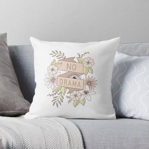 No Drama Throw Pillow Cushion Cover Polyester throw pillows case on sofa home living room car seat decor 45x45cm