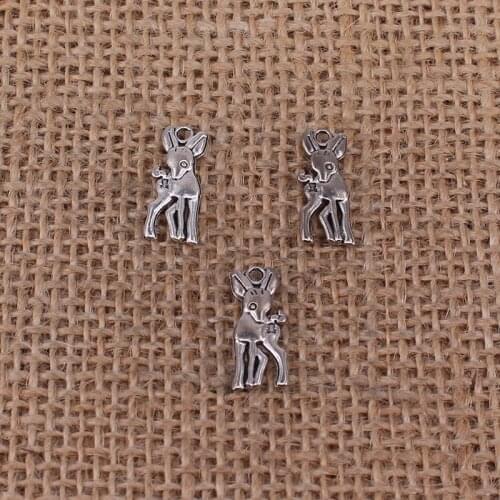20pcs Fox Charms 18x8mm Antique Silver Color Pendant for DIY Jewelry Making Findings Handmade Craft 1837