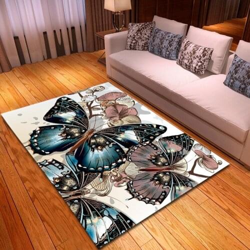 Butterfly Series Simple Modern Bedroom Living Room Non-slip Carpet \ Floor Mat Family Decoration Blanket Rugs Living Room