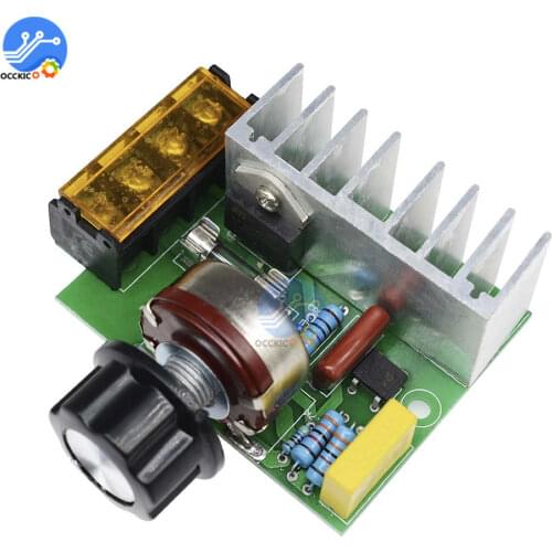 4000W SCR Electric Voltage Regulator Motor Speed Controller 110V 220V 0-220V With Temperature Insurance Protection