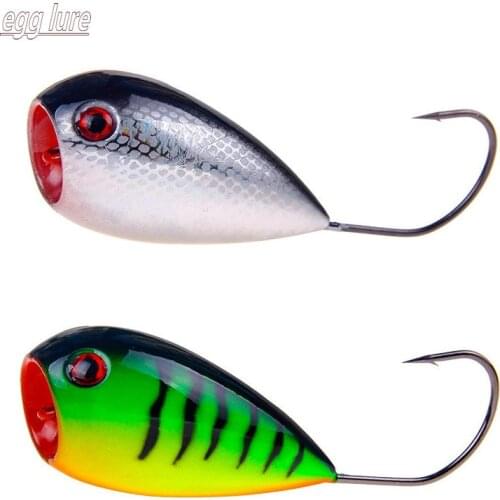1PCS Egg Lures Single Hook Fishing Lure Crankbaits 8cm 13g Popper Artificials Bait Croatian Floating Hard Baits Fish Lures