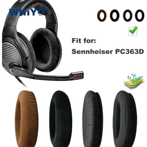 Replacement Ear Pads for Sennheiser PC363D PC 363D 363 D Headset Parts Leather Earmuff Earphone Sleeve Cover