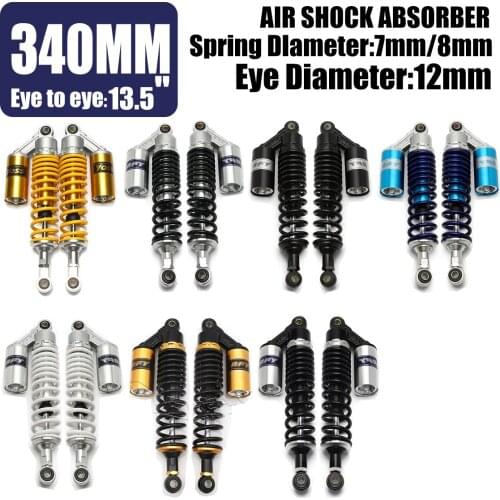 340mm 13.5" Black Gold Rear Air Shock Absorber Suspension Spring Motorcycle Scooter Dirt Bike Motors Universals D30