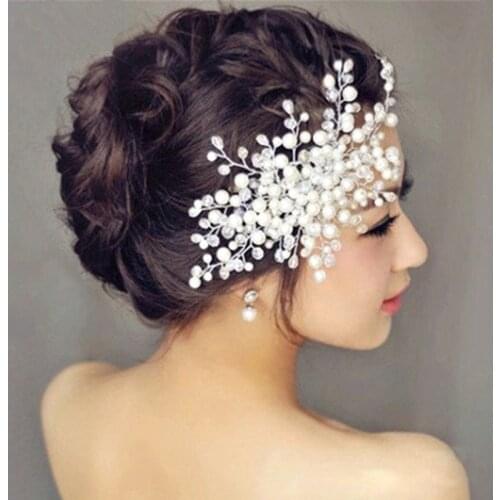 Women Hair Combs Imitation Ali Pearl Jewelry Bridal Hair Accessories Wedding Decoration for Hair accesorios mujer hojas oferta