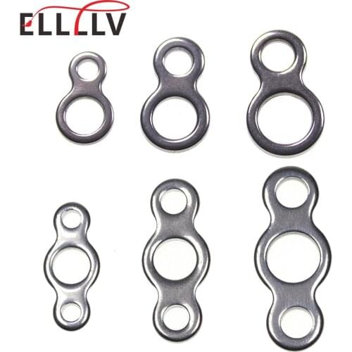 20pcs Stainless Steel 8 Shape Double Solid Ring Assist Hook Trolling Jig Lure Connector Strong Saltwater Fishing Accessories